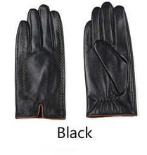 Gours Winter Men's Genuine Leather Gloves  New Brand Touch Screen Gloves Fashion Warm Black Gloves Goatskin Mittens GSM012 - Fab Getup Shop