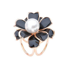 Tricyclic Camellias Imitation Pearl Scarf Holder Scarf Brooch Clips Jewelry XY-E224 - Fab Getup Shop