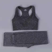 Vital Seamless Yoga Set Fitness Clothing High Waist Gym Leggings+Padded Push Up Sports Bra - Fab Getup Shop
