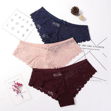3 Pcs Panties for Woman Underwear  Lace Breathable Soft Lingerie Female Briefs Panty  Transparent Women's Underpants - Fab Getup Shop