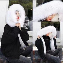 Faux Fur Collar Denim Jacket Women Winter Hooded Warm Jean Jacket Student Basic Short Parkas - Fab Getup Shop