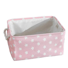 Cube Canvas Fabric Storage Basket Clothes Folding Storage Box For Nursery Underwear Toy Organizer Laundry Basket With Handle - Fab Getup Shop