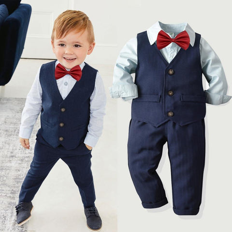 England Style Birthday Party Kids Blazer Toddler Formal School Suit for Boy Costume Wedding Baby Outfits Children Clothing Sets - Fab Getup Shop