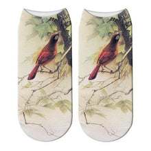 New 3D Printed Oil Painting Wave Beach Socks Summer Women Landscape Boat Bird Paint Kawaii Short Ankle Socks Calcetines Mujer - Fab Getup Shop
