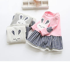 High Quality Spring Baby Girl Clothes Girl Baby Dress Long Sleeve Cartoon Embroiderie Bunny Princess Dress Clothes 3 Designs - Fab Getup Shop