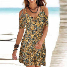 New Bohemian Summer Dress Women Sexy V Neck Strapless Vintage Floral Print Dress Ladies Plus Size Beach Holiday Dresses S-5XL - Fab Getup Shop