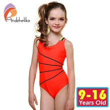 Andzhelika  Swimsuit Girls One Piece Swimwear Solid Bandage Bodysuit Children Beachwear Sports Swim Suit Bathing Suit AK8675 - Fab Getup Shop