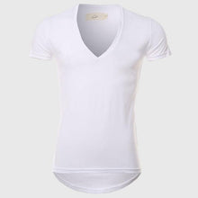 21 Colors Deep V Neck T-Shirt Men Fashion Compression Short Sleeve T Shirt Male Muscle Fitness Tight Summer Top Tees - Fab Getup Shop