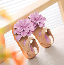 Summer new flower princess girls shoes baby child toe cap covering girls sandals size 21-30 - Fab Getup Shop
