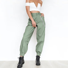 Summer Female High Waist Harem Pants Women Fashion Slim Solid Color Long Pants Hip Hop Pant Streetwear With Chains - Fab Getup Shop