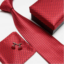 men's fashion neck tie set neckties cufflinks hankies silk ties cuff links pocket handkerchief 14 - Fab Getup Shop
