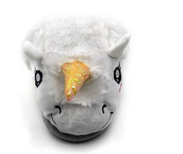 Plush Unicorn Cotton Home Slippers for White Despicable Winter Warm Chausson Licorne Indoor Christmas Slippers Fit Size36-41 - Fab Getup Shop