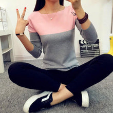 High Elastic Knitted Sweater Women  Spring Autumn Split Women Sweaters And Pullovers Female Pink Tricot Jumper Pull Femme - Fab Getup Shop