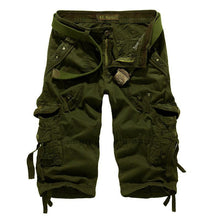 Summer Calf-Length Cargo mens shorts Multi-pocket Solid Men Beach Shorts Capris - Fab Getup Shop
