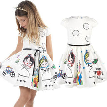 Dress Kids Clothes Baby Girl Dress with Sashes Robe Fille Character Princess Dress Children Clothing - Fab Getup Shop