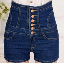 women's summer plus size denim cowboy hot shorts woman high waist slim hip jeans shorts S-5XL - Fab Getup Shop