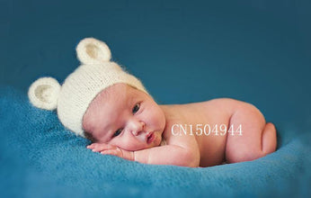 Handcraft Mohair fluffy crochet Teddy bear Bonnet, Hat, Beanie. Photography prop. Newborn ,Baby Photography Props - Fab Getup Shop