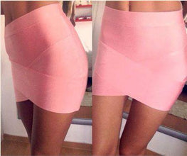 Women Hot Short Elastic Rayon Bandage Skirt Mini Sexy Slim Tight Pencil Night Club Party Candy 10 Colors  HL135-2 - Fab Getup Shop