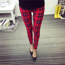 Spring New Fashion Casual Cotton BRUSHED Black Milk Leggings Pants Female Elastic Plaid Graffiti Leggings Trousers Women - Fab Getup Shop