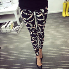 Spring New Fashion Casual Cotton BRUSHED Black Milk Leggings Pants Female Elastic Plaid Graffiti Leggings Trousers Women - Fab Getup Shop