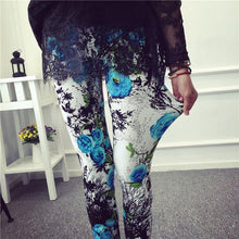 Spring New Fashion Casual Cotton BRUSHED Black Milk Leggings Pants Female Elastic Plaid Graffiti Leggings Trousers Women - Fab Getup Shop