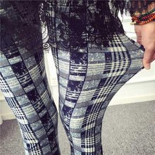 Spring New Fashion Casual Cotton BRUSHED Black Milk Leggings Pants Female Elastic Plaid Graffiti Leggings Trousers Women - Fab Getup Shop