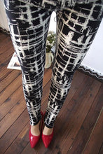 Spring New Fashion Casual Cotton BRUSHED Black Milk Leggings Pants Female Elastic Plaid Graffiti Leggings Trousers Women - Fab Getup Shop