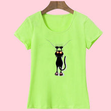 Kawaii T shirt Women Summer Tops Casual Cotton 3D Cat Print and Short Sleeve O-neck Plus Size Vogue tshirt - Fab Getup Shop