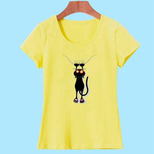 Kawaii T shirt Women Summer Tops Casual Cotton 3D Cat Print and Short Sleeve O-neck Plus Size Vogue tshirt - Fab Getup Shop