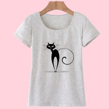 Kawaii T shirt Women Summer Tops Casual Cotton 3D Cat Print and Short Sleeve O-neck Plus Size Vogue tshirt - Fab Getup Shop