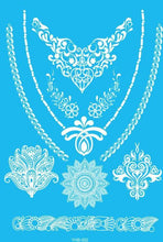 White Temporary Flash Tattoo Inspired Sticker Henna Lace Ink Fashion Body Art Water Transfer Face Body Painting Decals Stickers - Fab Getup Shop