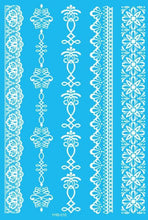 White Temporary Flash Tattoo Inspired Sticker Henna Lace Ink Fashion Body Art Water Transfer Face Body Painting Decals Stickers - Fab Getup Shop