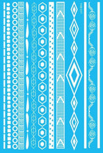White Temporary Flash Tattoo Inspired Sticker Henna Lace Ink Fashion Body Art Water Transfer Face Body Painting Decals Stickers - Fab Getup Shop