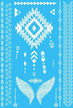 White Temporary Flash Tattoo Inspired Sticker Henna Lace Ink Fashion Body Art Water Transfer Face Body Painting Decals Stickers - Fab Getup Shop