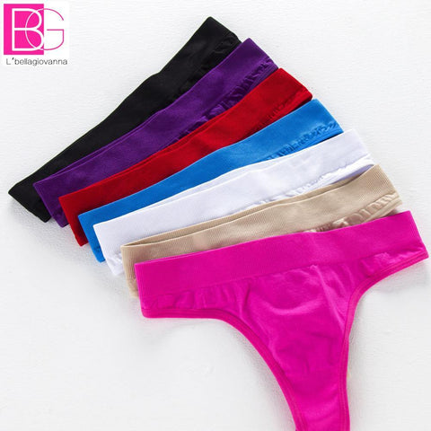 Solid Colors Women Exersice Bikini Elastic Confortable Seamless Female T Thongs Panties S M L  Ladies Intimates - Fab Getup Shop