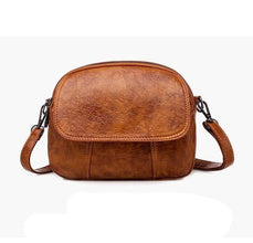 Soft PU leather ladies shoulder messenger bag designer multi-layer double zipper bag - Fab Getup Shop