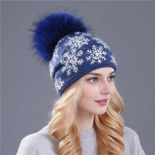 XTHREE real mink pom poms wool rabbit fur knitted hat Skullies winter hat for women girls hat feminino beanies hat - Fab Getup Shop
