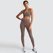 Seamless Hyperflex Workout Set Sport Leggings and Top Set Yoga Outfits - Fab Getup Shop