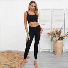 Seamless Hyperflex Workout Set Sport Leggings and Top Set Yoga Outfits - Fab Getup Shop