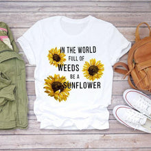 Short Sleeve Floral Flower Fashion Lady T-shirts Top - Fab Getup Shop