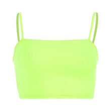 Hot casual neon green crop top women camis streetwear slim sexy summer top 2019 strap cropped neon tops haut femme - Fab Getup Shop