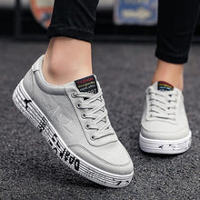 Women Vulcanized Shoes Sneakers Ladies Lace-up Casual Shoes Breathable Canvas Lover Shoes Graffiti Flat - Fab Getup Shop