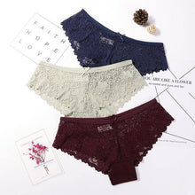3 Pcs Panties for Woman Underwear  Lace Breathable Soft Lingerie Female Briefs Panty  Transparent Women's Underpants - Fab Getup Shop