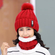 Brand Winter knitted Beanies Hats Women Thick Warm Beanie Skullies Hat Female knit Letter Bonnet Beanie Caps Outdoor Riding Sets - Fab Getup Shop