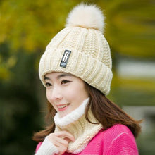 Brand Winter knitted Beanies Hats Women Thick Warm Beanie Skullies Hat Female knit Letter Bonnet Beanie Caps Outdoor Riding Sets - Fab Getup Shop