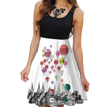 Floral Boho Dress Ladies Sleeveless O-Neck Slim A-line Tank Dress Summer Vintage 3D Printing Casual Dress - Fab Getup Shop