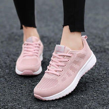 Breathable Walking Mesh Lace Up Flat Shoes Sneakers Women - Fab Getup Shop
