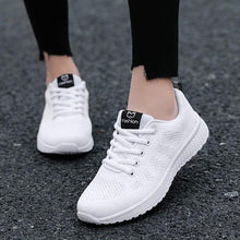 Breathable Walking Mesh Lace Up Flat Shoes Sneakers Women - Fab Getup Shop