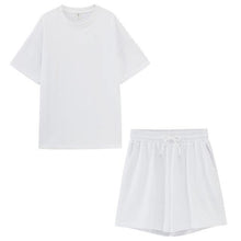 Tracksuits Two Peices Set Leisure Outfits Cotton Oversized t-shirts High Waist Shorts Candy Color - Fab Getup Shop