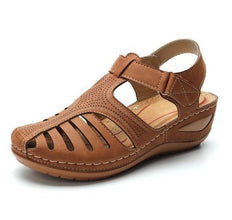 Vintage Wedge Sandals Buckle Casual Sewing Women Shoes Platform Retro - Fab Getup Shop